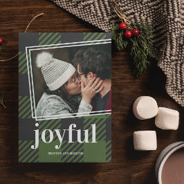 Festividades Cartão de Férias de Natal alegre e xadrez