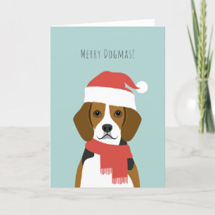 Festividades Cartão de Férias de Natal Beagle
