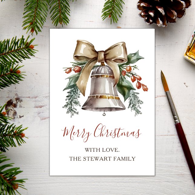 Festividades Cartão de Férias de Natal Boho Watercolor (Criador carregado)