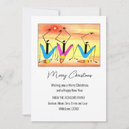 Festividades Cartão de Férias de Natal bonito e feliz