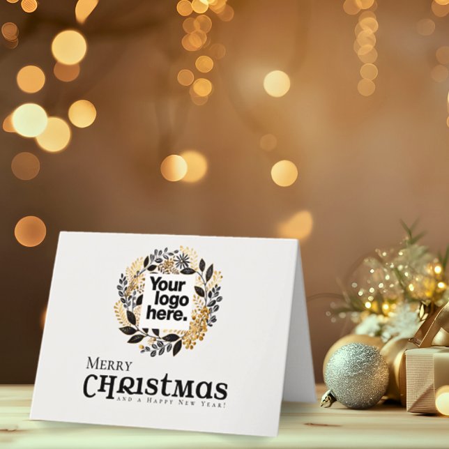 Festividades Cartão de Férias de Natal com Código QR de Grinald (Criador carregado)