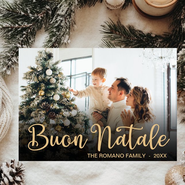 Festividades Cartão de Férias de Natal com Foto Moderna (Criador carregado)