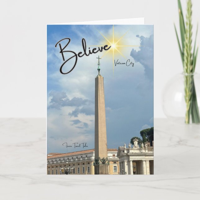 Festividades Cartão de Férias de Natal da Cidade do Vaticano (Frente)