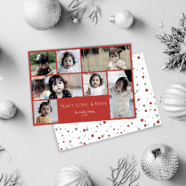 Festividades Cartão de Férias de Natal da Peace Love Hope