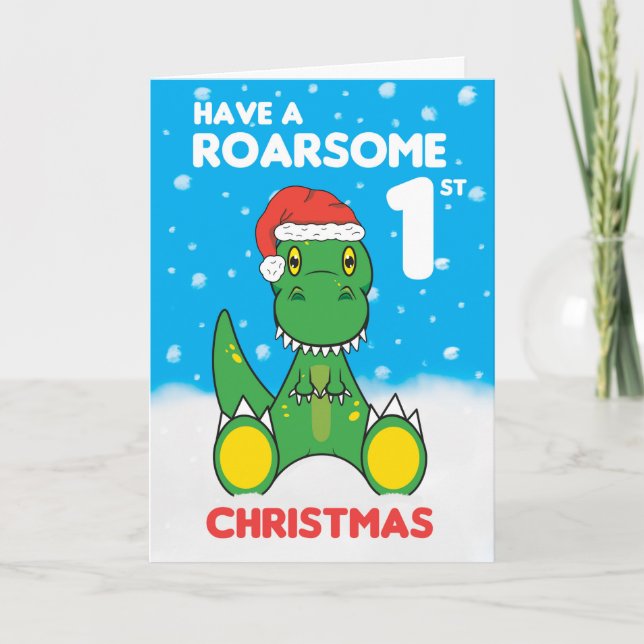 Festividades Cartão de Férias de Natal de 1rua de Roarsome (Frente)