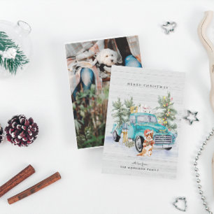 Festividades Cartão de Férias de Natal de Caminhão Russo