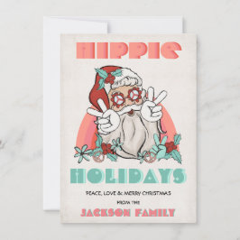 Festividades Cartão de Férias de Natal de Holidays Hippie - Pap
