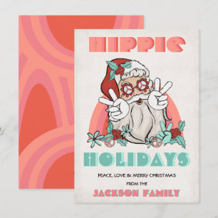 Festividades Cartão de Férias de Natal de Holidays Hippie - Pap