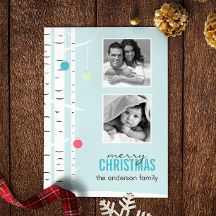 Festividades Cartão de Férias de Natal de Pássaro de inverno