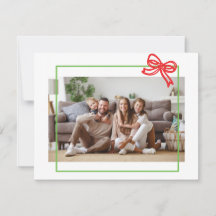Cartão de Férias de Natal de Quadro Simples
