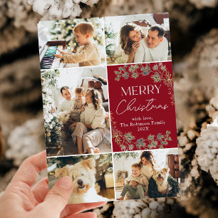 Festividades Cartão de Férias de Natal de Script Moderno 5