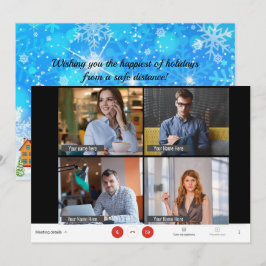 Festividades Cartão de Férias de Natal de Zoom Online Engraçado