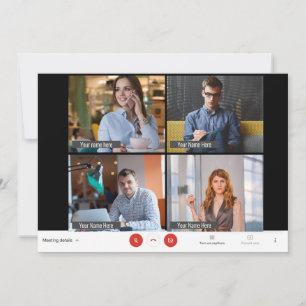 Festividades Cartão de Férias de Natal de Zoom Online Engraçado