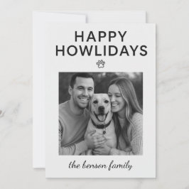 Festividades Cartão de Férias de Natal do Cão Feliz Howlidays 
