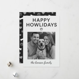 Festividades Cartão de Férias de Natal do Cão Feliz Howlidays