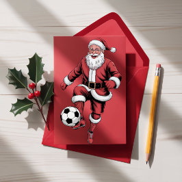 Festividades Cartão de Férias de Natal do Jogador de Futebol do