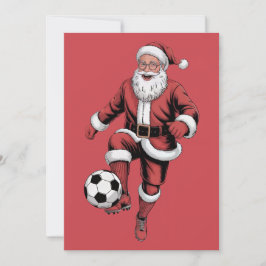 Festividades Cartão de Férias de Natal do Jogador de Futebol do