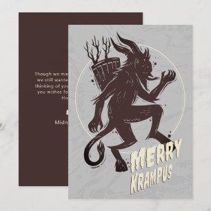 Festividades Cartão de Férias de Natal do Krampus feliz