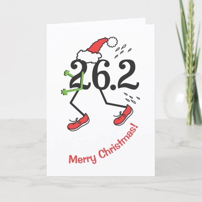 Festividades Cartão de Férias de Natal do Runner 26.2 (Frente)