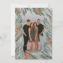 Cartão de Férias de Natal Elegante Verde