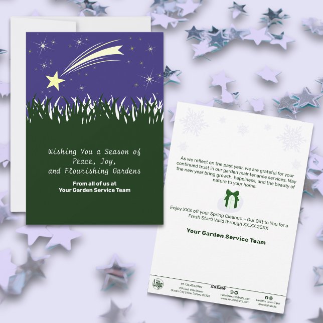 Festividades Cartão de Férias de Natal em Estrela (Shooting Star Christmas Business Holiday Card)