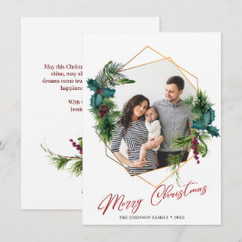 Festividades Cartão de Férias de Natal Holly Pine