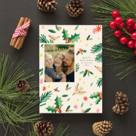 Festividades Cartão de Férias de Natal Joyful Woodland Botanica