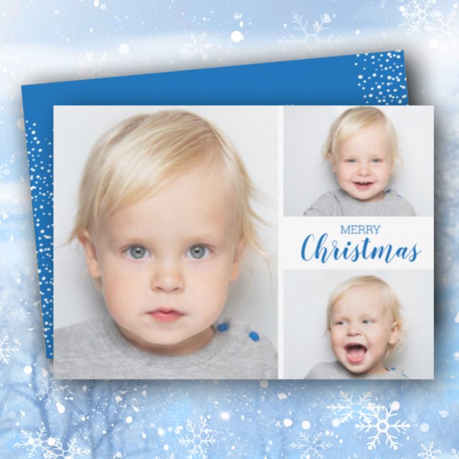 Festividades Cartão de Férias de Natal Merry Blue com múltiplas (Criador carregado)