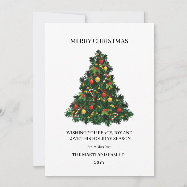 Festividades Cartão de Férias de Natal Merry Forest (Frente)