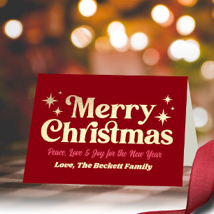 Festividades Cartão de Férias de Natal Merry Groovy