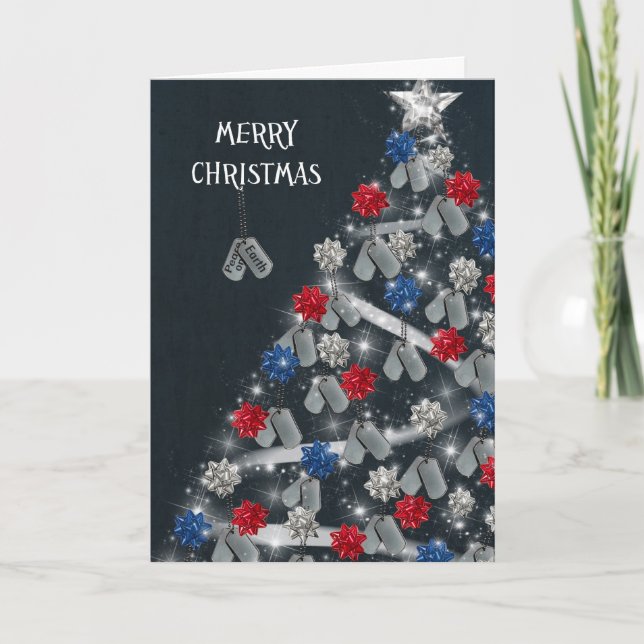 Festividades Cartão de Férias de Natal Militar (Frente)