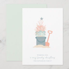 Festividades Cartão de Férias de Natal na Costa do Mar