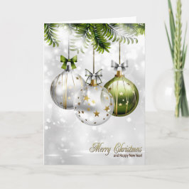 Festividades Cartão de Férias de Natal - Ornamentos Bonito