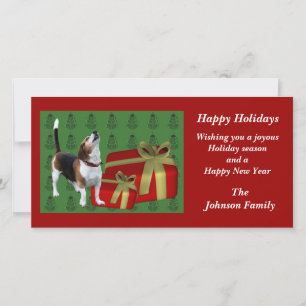 Festividades Cartão de Férias de Natal para Animais Howling Bea