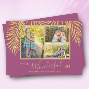 Festividades Cartão de Férias de Natal para Colagem de Fotos em