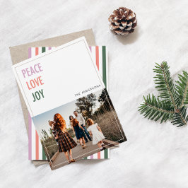 Festividades Cartão de Férias de Natal para Joy Peace Love