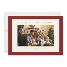 Cartão de Férias de Natal Personalizado do Maroon 
