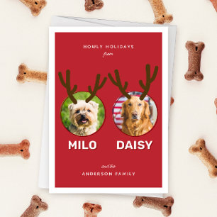 Festividades Cartão de Férias de Natal Pet de Refinação Vermelh