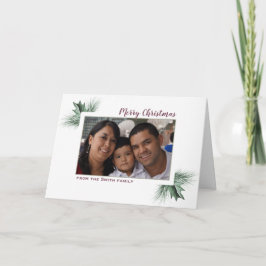 Festividades Cartão de Férias de Natal Pine e Holly