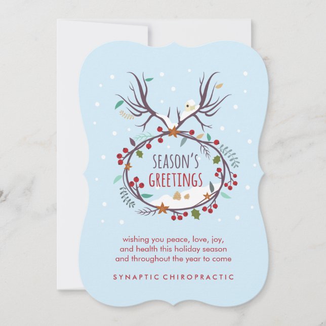 Festividades Cartão de Férias de Natal Plano Chiropracático Cor (Frente)