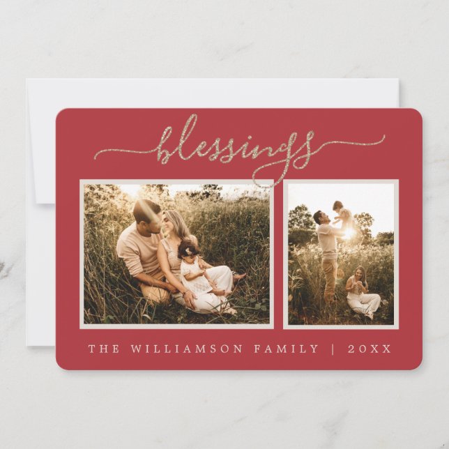 Festividades Cartão de Férias de Natal Rustic Berries (Frente)