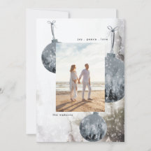 Cartão de Férias de Natal Snow Bauble Watercolor