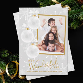 Festividades Cartão de Férias de Natal Snowflakes