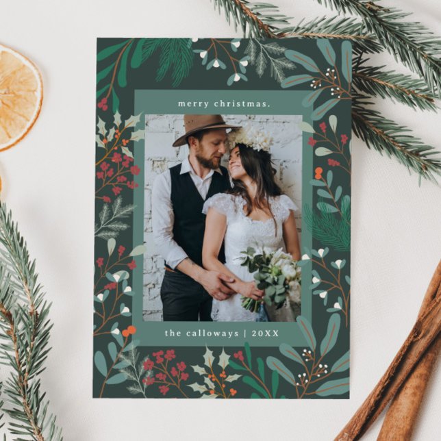 Festividades Cartão de Férias de Natal Verde (Criador carregado)