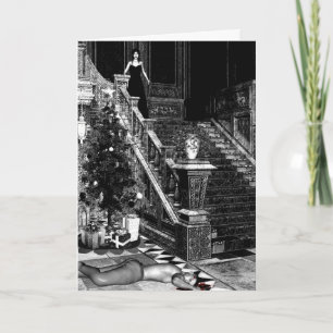 Festividades Cartão de Férias de Noir Fantasy de Natal