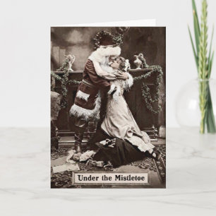 Festividades Cartão de Férias de Papais noeis Inadequado Vintag