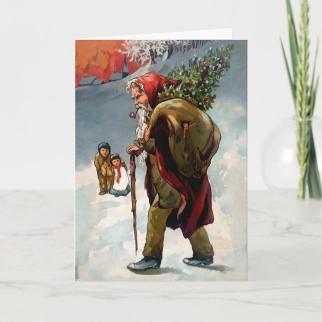 Festividades Cartão de Férias de Papais noeis Velhos Irritados  (Frente)