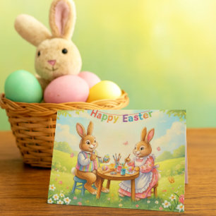 Festividades Cartão de Férias de Páscoa Coelhos de Páscoa Pinta