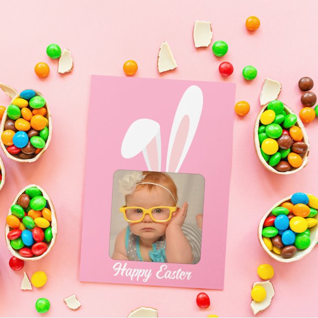 Festividades Cartão de Férias de Páscoa com Foto Personalizada  (Criador carregado)