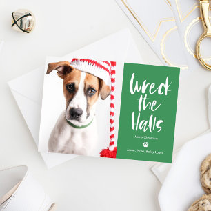 Festividades Cartão de Férias de Pet Colorido Editável Wreck Th